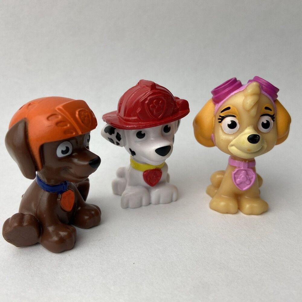 Paw Patrol Mini Figure Lot 2" Toy Cake Topper Lot Of 3
